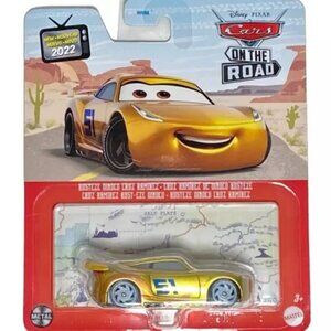 Disney Pixar Cars Cruz Ramirez Dinoco On The Road Gold Metal Series NIP